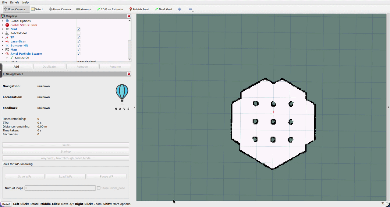 Setting the initial pose in RViz